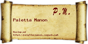 Paletta Manon névjegykártya